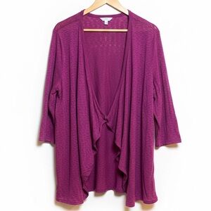 Terra & Sky Women's Fuchsia Cardigan
